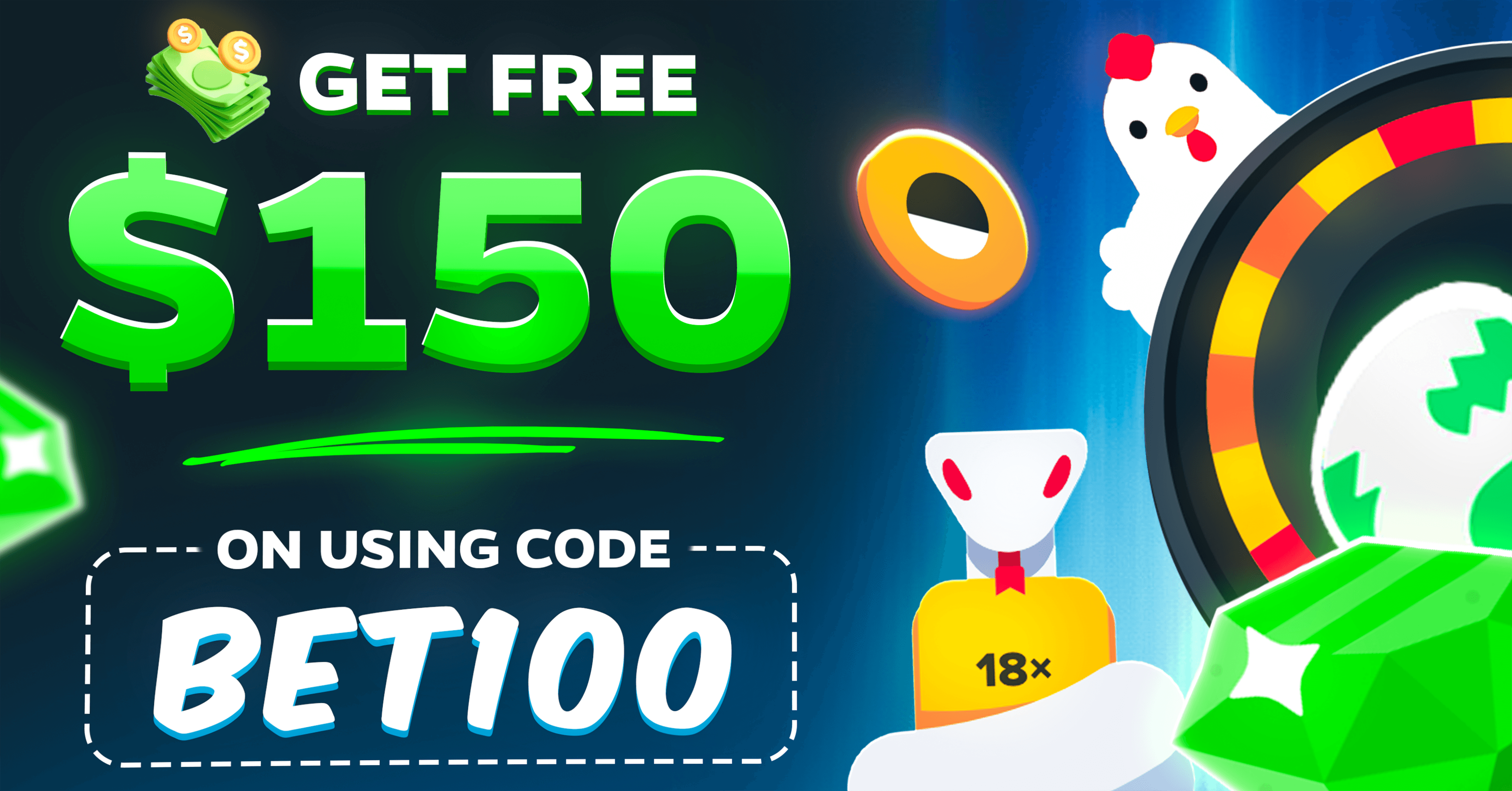Get Free $150 using code BET100 on Stake